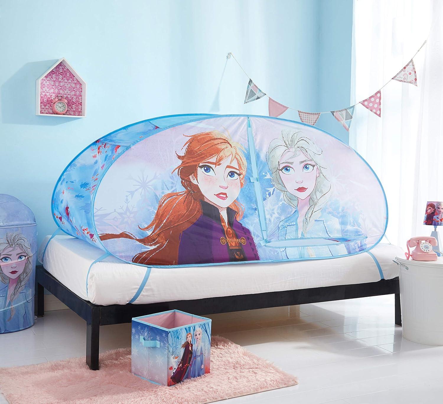 imageDisney Frozen 2 Pop Up Bed Tent with Anna ampamp Elsa Graphics 72quot L x 36quot WFrozen 2