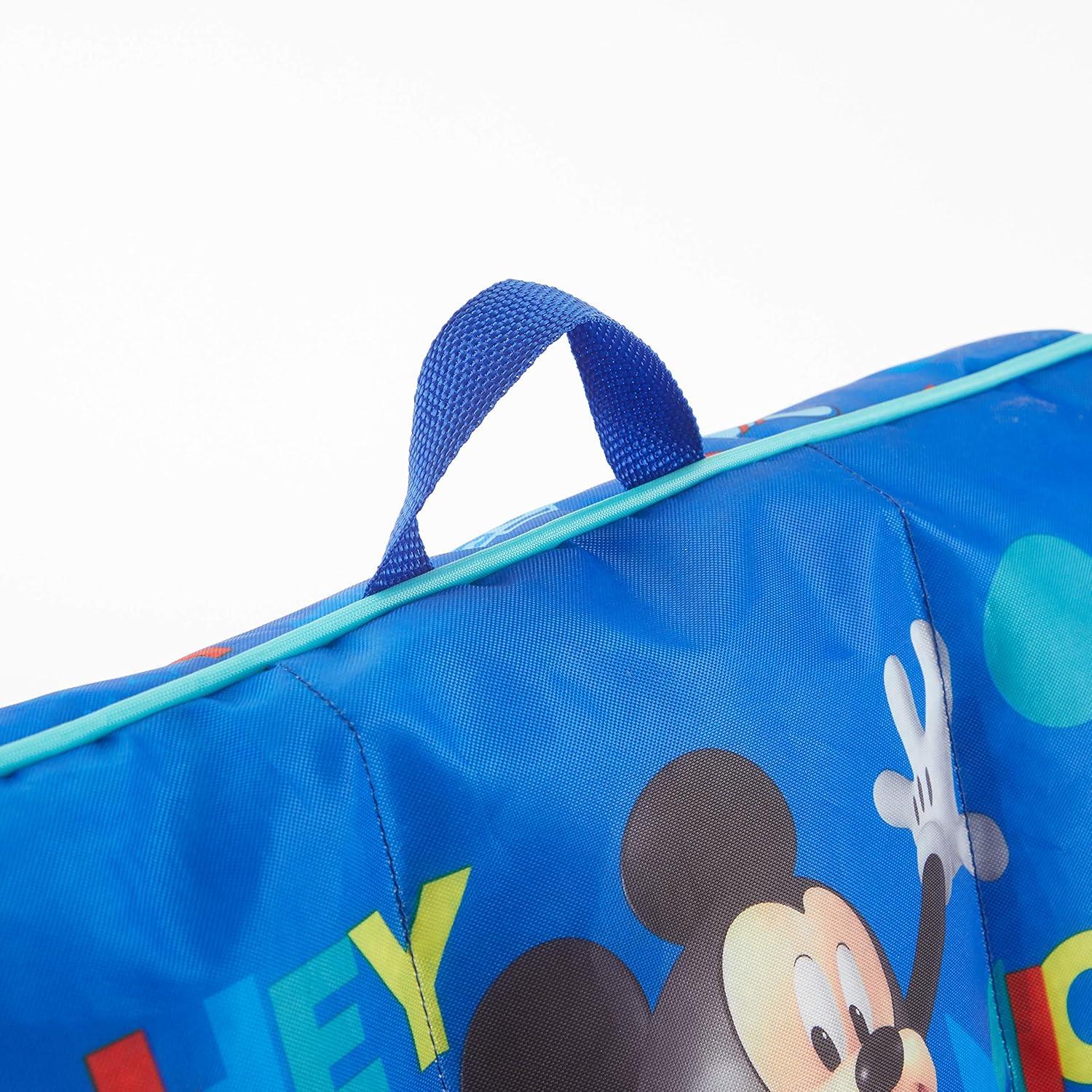 imageIdea Nuova Disney Mickey Mouse Kids Nylon Bean Bag Chair with Piping ampamp Top Carry Handle Large