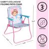 imageDreamWorks Trolls 3 Outdoor Portable Patio Chair with Folding Metal FrameAges 3Gabbys Dollhouse