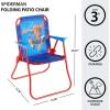 imageDreamWorks Trolls 3 Outdoor Portable Patio Chair with Folding Metal FrameAges 3Spiderman