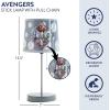 imageIdea Nuova Paw Patrol Everest Liberty and Skye Stick Table Kids Lamp with Pull Chain Themed Printed Decorative ShadeAvengers