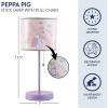 imageIdea Nuova Paw Patrol Everest Liberty and Skye Stick Table Kids Lamp with Pull Chain Themed Printed Decorative ShadePeppa Pig
