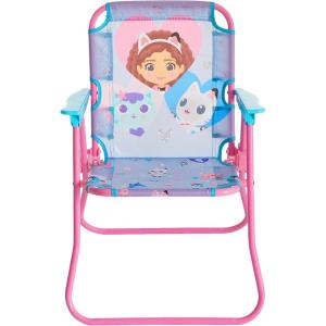 imageDreamWorks Trolls 3 Outdoor Portable Patio Chair with Folding Metal FrameAges 3Gabbys Dollhouse