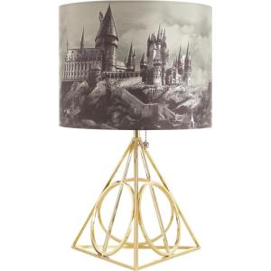 imageIdea Nuova Harry Potter Figural Gold Wire Base Table Lamp with Printed Hogwarts Shade 16quot HHarry Potter