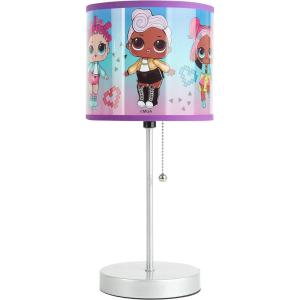 imageIdea Nuova Paw Patrol Everest Liberty and Skye Stick Table Kids Lamp with Pull Chain Themed Printed Decorative ShadeLOL Surprise