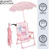 imageIdea Nuova Batman Kids Outdoor Folding Beach Chair with UmbrellaPortable Camp Chair for Ages 3 Lightweight ampamp Compact for Beach Camping and BackyardHello Kitty