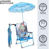 imageIdea Nuova Batman Kids Outdoor Folding Beach Chair with UmbrellaPortable Camp Chair for Ages 3 Lightweight ampamp Compact for Beach Camping and BackyardAvengers