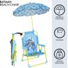 imageIdea Nuova Batman Kids Outdoor Folding Beach Chair with UmbrellaPortable Camp Chair for Ages 3 Lightweight ampamp Compact for Beach Camping and BackyardBatman