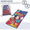 imageIdea Nuova Disney Mickey Mouse Drawstring Carry Bag with Nap Mat Slumber Set Blue 26quotx46quot
