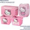 imageIdea Nuova Hello Kitty 4 Piece Storage Solution Set with Pop Up Hamper Collapsible Storage Trunk and 2 Nestable Storage BinsHello Kitty