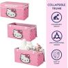 imageIdea Nuova Hello Kitty 4 Piece Storage Solution Set with Pop Up Hamper Collapsible Storage Trunk and 2 Nestable Storage BinsHello Kitty