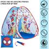 imageMarvel Spidey and His Amazing Friends 3 Piece Adventure Slumber SetPopUp Play TentPillow ampamp FlashlightFun Playhouse for Kids Ages 3Spidey and His Amazing Friends