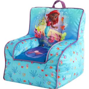 imageIdea Nuova Disney Little Mermaid Ariel Toddler Square Bean Bag Chair with Piping ampamp Top Carry HandleLittle Mermaid