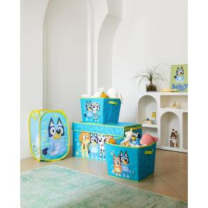imageIdea Nuova Hello Kitty 4 Piece Storage Solution Set with Pop Up Hamper Collapsible Storage Trunk and 2 Nestable Storage BinsBluey