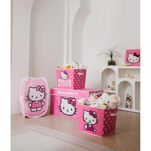 imageIdea Nuova Hello Kitty 4 Piece Storage Solution Set with Pop Up Hamper Collapsible Storage Trunk and 2 Nestable Storage BinsHello Kitty
