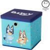 imageIdea Nuova Bluey Collapsible Fabric Storage Cube10 Organizer Bin with Lid for Bedroom Playroom and ClosetBluey