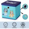 imageIdea Nuova Bluey Collapsible Fabric Storage Cube10 Organizer Bin with Lid for Bedroom Playroom and ClosetBluey