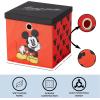 imageIdea Nuova Bluey Collapsible Fabric Storage Cube10 Organizer Bin with Lid for Bedroom Playroom and ClosetMickey Mouse