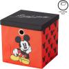 imageIdea Nuova Bluey Collapsible Fabric Storage Cube10 Organizer Bin with Lid for Bedroom Playroom and ClosetMickey Mouse