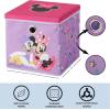 imageIdea Nuova Bluey Collapsible Fabric Storage Cube10 Organizer Bin with Lid for Bedroom Playroom and ClosetMinnie Mouse