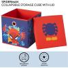 imageIdea Nuova Bluey Collapsible Fabric Storage Cube10 Organizer Bin with Lid for Bedroom Playroom and ClosetSpiderman