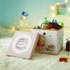 imageIdea Nuova Bluey Collapsible Fabric Storage Cube10 Organizer Bin with Lid for Bedroom Playroom and ClosetWinnie The Pooh
