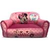 imageDisney Minnie Mouse Toddler Double Bean Bag Sofa Chair with Sherpa Trim  Pink Large