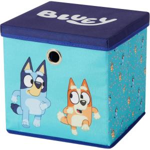 imageIdea Nuova Bluey Collapsible Fabric Storage Cube10 Organizer Bin with Lid for Bedroom Playroom and ClosetBluey