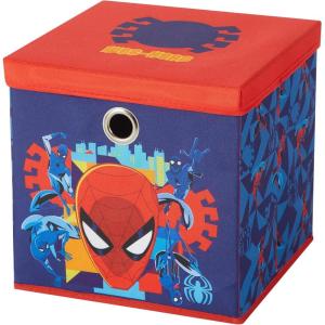 imageIdea Nuova Bluey Collapsible Fabric Storage Cube10 Organizer Bin with Lid for Bedroom Playroom and ClosetSpiderman