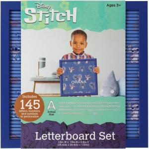 imageDisney Stitch Push Pin Letter Memo Message Board with 145 Characters 10quotx10quot Wall Art