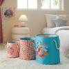 imageIdea Nuova Disney Princess 3 Piece Fabric Storage Basket Set Nestable Toy Storage Bins with Rope Handles Kids Bedroom ampamp Nursery OrganizerPrincess