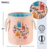 imageIdea Nuova Disney Princess 3 Piece Fabric Storage Basket Set Nestable Toy Storage Bins with Rope Handles Kids Bedroom ampamp Nursery OrganizerPrincess