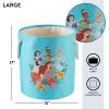 imageIdea Nuova Disney Princess 3 Piece Fabric Storage Basket Set Nestable Toy Storage Bins with Rope Handles Kids Bedroom ampamp Nursery OrganizerPrincess
