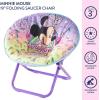 imageIdea Nuova Disney Minnie Mouse Toddler 19quot Folding Saucer Chair Portable Fun Character Design Ages 3Minnie Mouse Purple