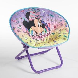 imageIdea Nuova Disney Minnie Mouse Toddler 19quot Folding Saucer Chair Portable Fun Character Design Ages 3Minnie Mouse Purple