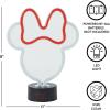 imageIdea Nuova Disney Minnie Mouse Battery Operated LED Neon Table Lamp with 4 Hour Timer