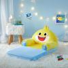 imageIdea Nuova Baby Shark Kids Figural 2 in 1 Plush Flip Out Sofa Chair to Sleeper Couch