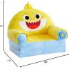 imageIdea Nuova Baby Shark Kids Figural 2 in 1 Plush Flip Out Sofa Chair to Sleeper Couch