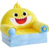 imageIdea Nuova Baby Shark Kids Figural 2 in 1 Plush Flip Out Sofa Chair to Sleeper Couch
