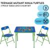 imageIdea Nuova Teenage Mutant Ninja Turtles 3 Piece Childrens Activity Square Table and 2 Folding Chairs Set Ages 3Ninja Turtles
