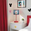 imageDisney Mickey Mouse Kids Table Lamp for KidsStick Lamp with Printed Shade ampamp Pull ChainBedroom or Nursery Nightstand Lighting