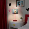 imageDisney Mickey Mouse Kids Table Lamp for KidsStick Lamp with Printed Shade ampamp Pull ChainBedroom or Nursery Nightstand Lighting