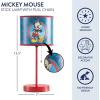imageDisney Mickey Mouse Kids Table Lamp for KidsStick Lamp with Printed Shade ampamp Pull ChainBedroom or Nursery Nightstand Lighting