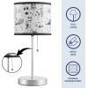 imageDisney Nightmare Before Christmas Kids Table Lamp for KidsStick Lamp with Printed Shade ampamp Pull ChainBedroom or Nursery Nightstand Lighting
