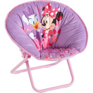 imageDisney Minnie Mouse Toddler Saucer Chair 19 Folding Kids Chair Ages 3 Portable ampamp Lightweight Cozy Padded Seat for Playroom Bedroom
