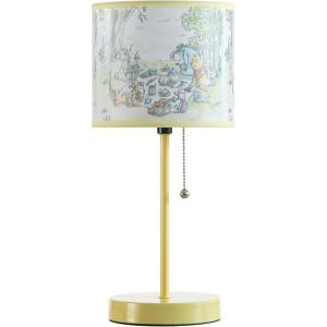 imageDisney Winnie The Pooh Kids Table Lamp for KidsStick Lamp with Printed Shade ampamp Pull ChainBedroom or Nursery Nightstand Lighting