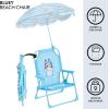imageIdea Nuova Gabbys Dollhouse Kids Folding Beach Chair with Umbrella Outdoor Chair for Girls Ages 3Portable Lightweight UV Protection  Patio Pool Beach Travel AccessoryBluey