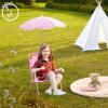 imageIdea Nuova Gabbys Dollhouse Kids Folding Beach Chair with Umbrella Outdoor Chair for Girls Ages 3Portable Lightweight UV Protection  Patio Pool Beach Travel AccessoryGabbys Dollhouse