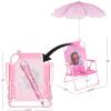 imageIdea Nuova Gabbys Dollhouse Kids Folding Beach Chair with Umbrella Outdoor Chair for Girls Ages 3Portable Lightweight UV Protection  Patio Pool Beach Travel AccessoryGabbys Dollhouse