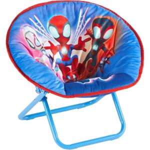 imageMarvel Spidey and His Amazing Friends Toddler Saucer Chair 19 Folding Kids Chair Ages 3 Portable ampamp Lightweight Cozy Padded Seat for Playroom Bedroom